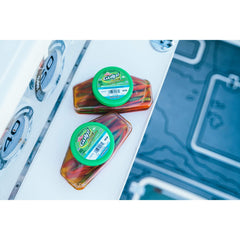 Berkley Gulp! Jerk Shad Firetiger 6in demonstrates darting motion that prompts strikes.