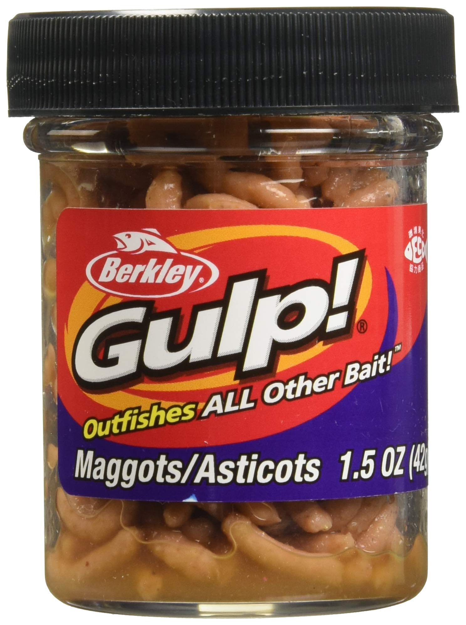 Berkley Gulp! maggot natural 1-inch close-up shows lifelike texture and scent appeal