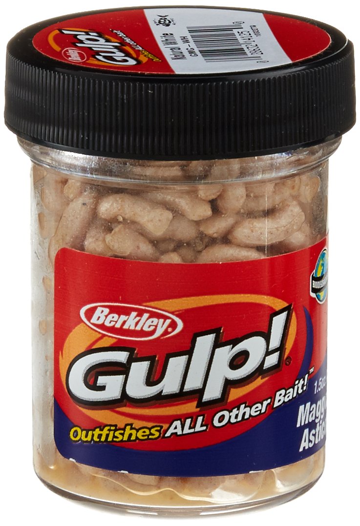 Berkley Gulp! Maggot Natural White 1-inch lure with strong scent dispersion boosts bite appeal