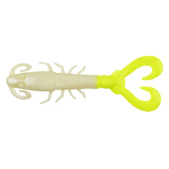 Berkley Gulp! Mantis Shrimp lure in Pearl White/Chartreuse attracts more bites with extreme scent dispersion