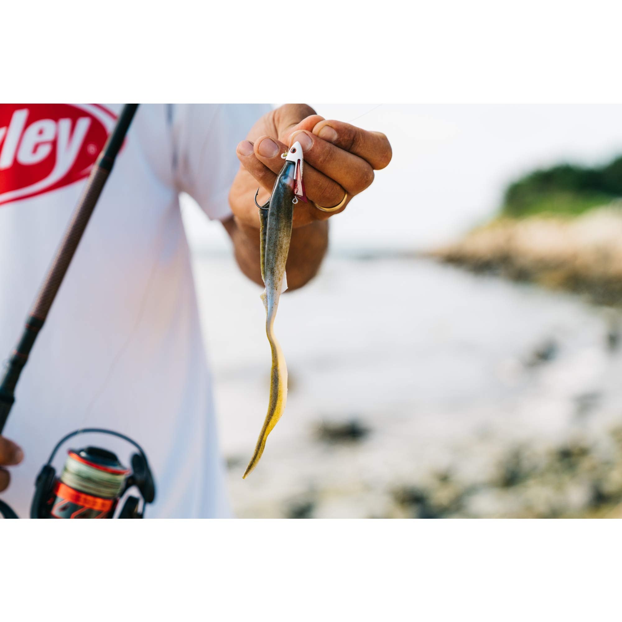Berkley Gulp! Nemesis Nuclear Chicken in-water action demonstrates realistic swimming rhythm for trolling or casting