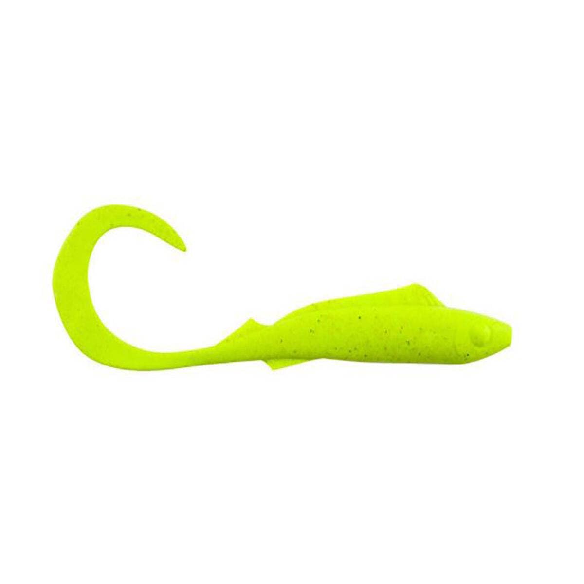 Berkley Gulp Nemesis Pink Shine minnow body detail highlighting realistic tail movement.