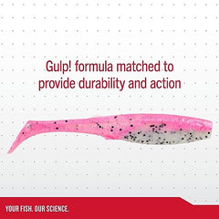 Berkley Gulp! Paddleshads Purple Shiner 5in tail design demonstrates fast action
