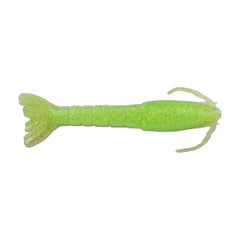 Berkley Gulp! Saltwater Shrimp Key Lime Chrome 4in attracts redfish and flounder.
