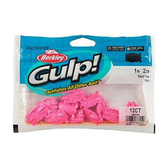 Berkley Gulp! Pink Sand Fleas bait suited for redfish, pompano, and flounder.