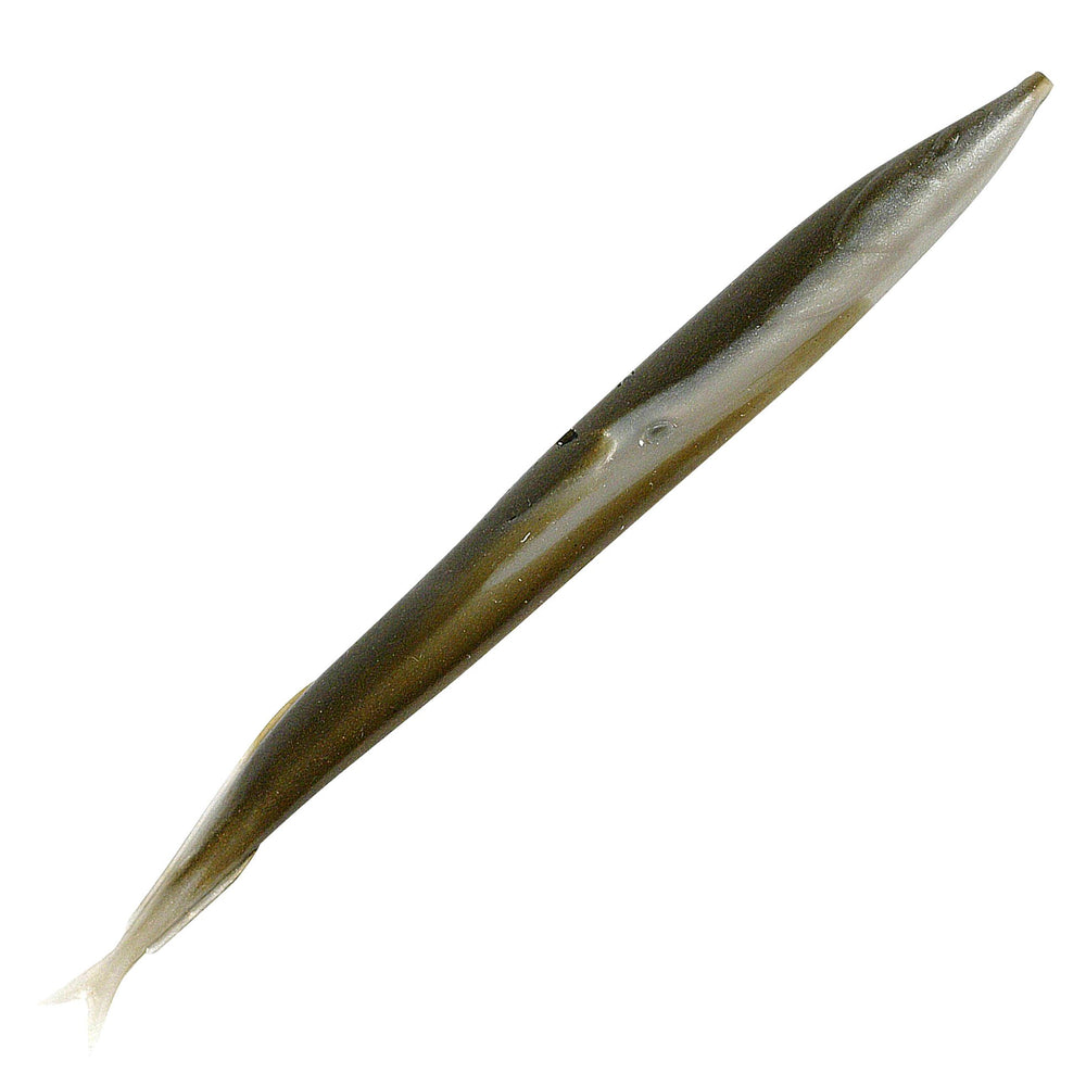 Berkley Gulp! Sand Eel Silver Mud 5in attracts fish from distance with lifelike scent