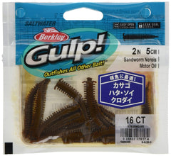 Berkley Gulp Sandworm 2in Ajing lure with lifelike silhouette for finesse fishing