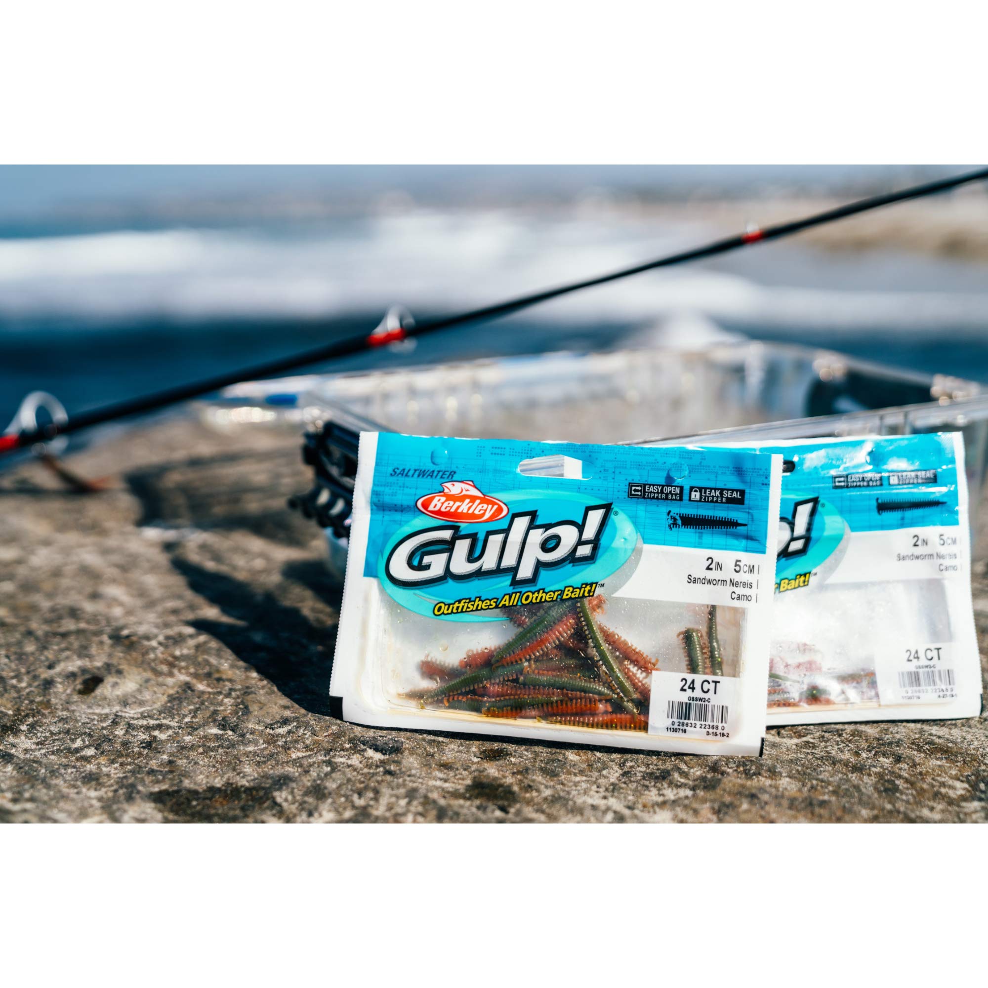 Berkley Gulp! Sandworm Natural 6-Inch saltwater application flexibility for many species