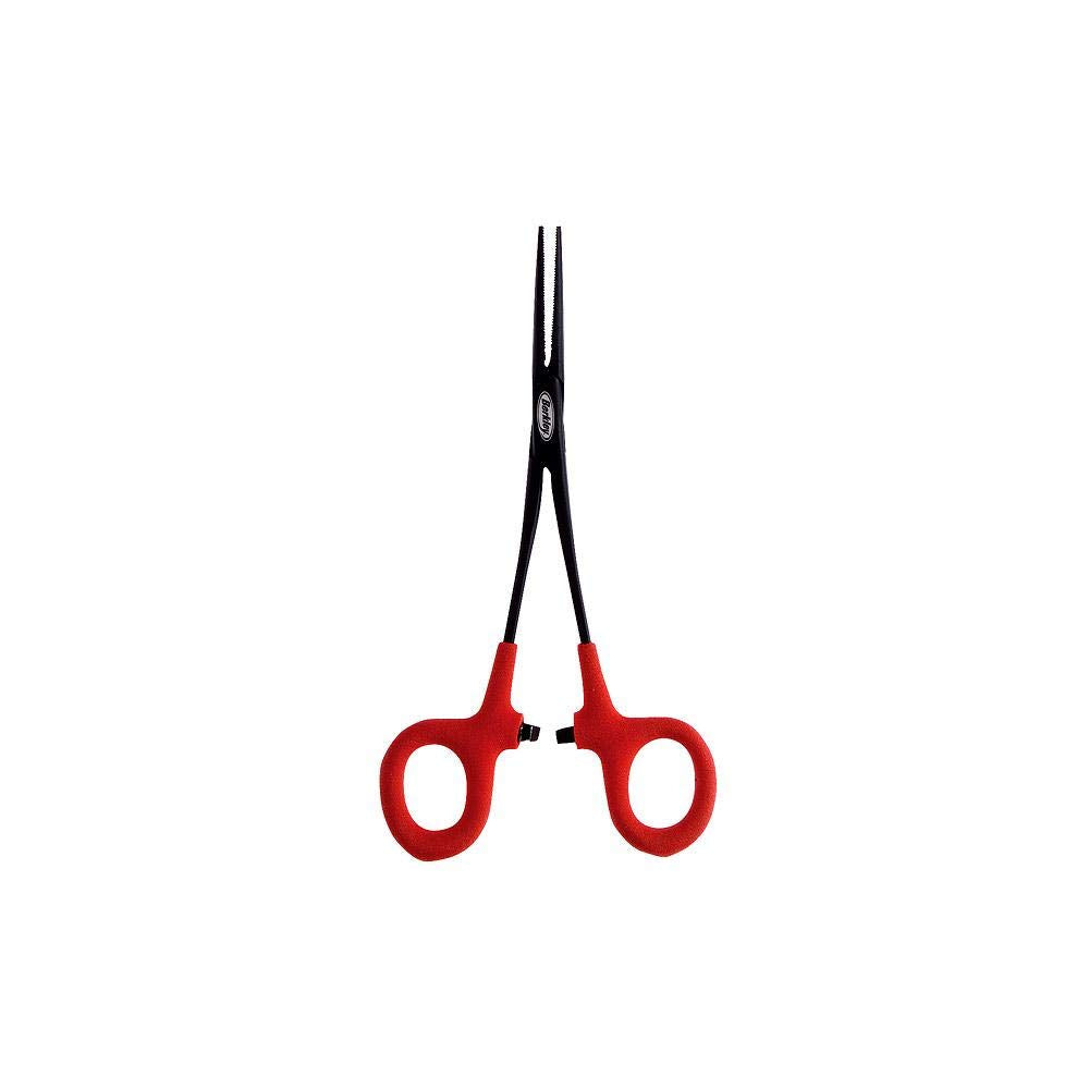 Berkley Hemostat Pliers 6" Red with non-slip grips and corrosion resistant stainless steel