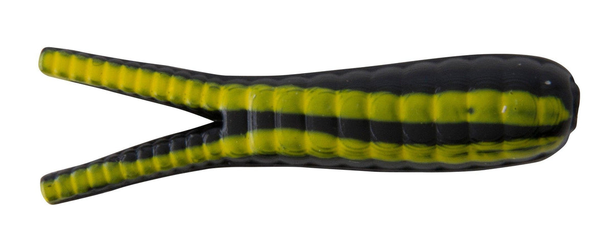 Berkley Johnson Beetle Spin with nickel blade on black/yellow stripe enhances jigging reach