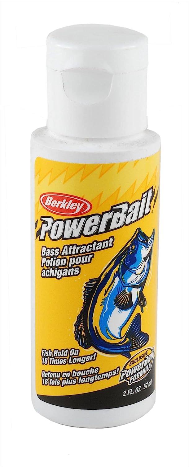 Berkley PowerBait bass attractant bottle pour boosts lure appeal for bass