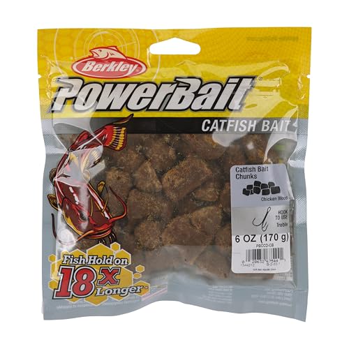 Berkley PowerBait Catfish Bait Chunks on a rig demonstrates quick, easy rigging.