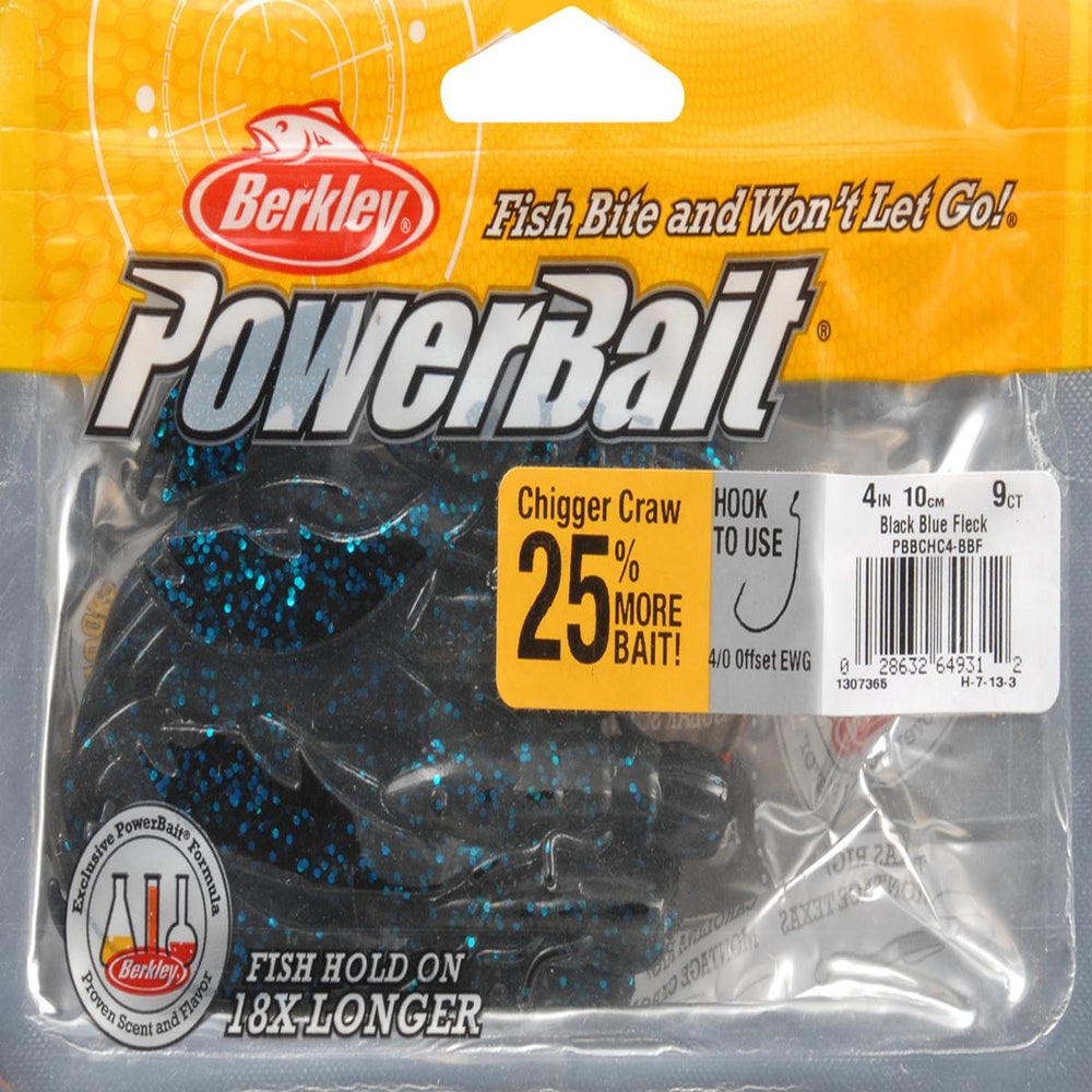 Berkley PowerBait Chigger Craw claws swim wildly back and forth when buzzed.