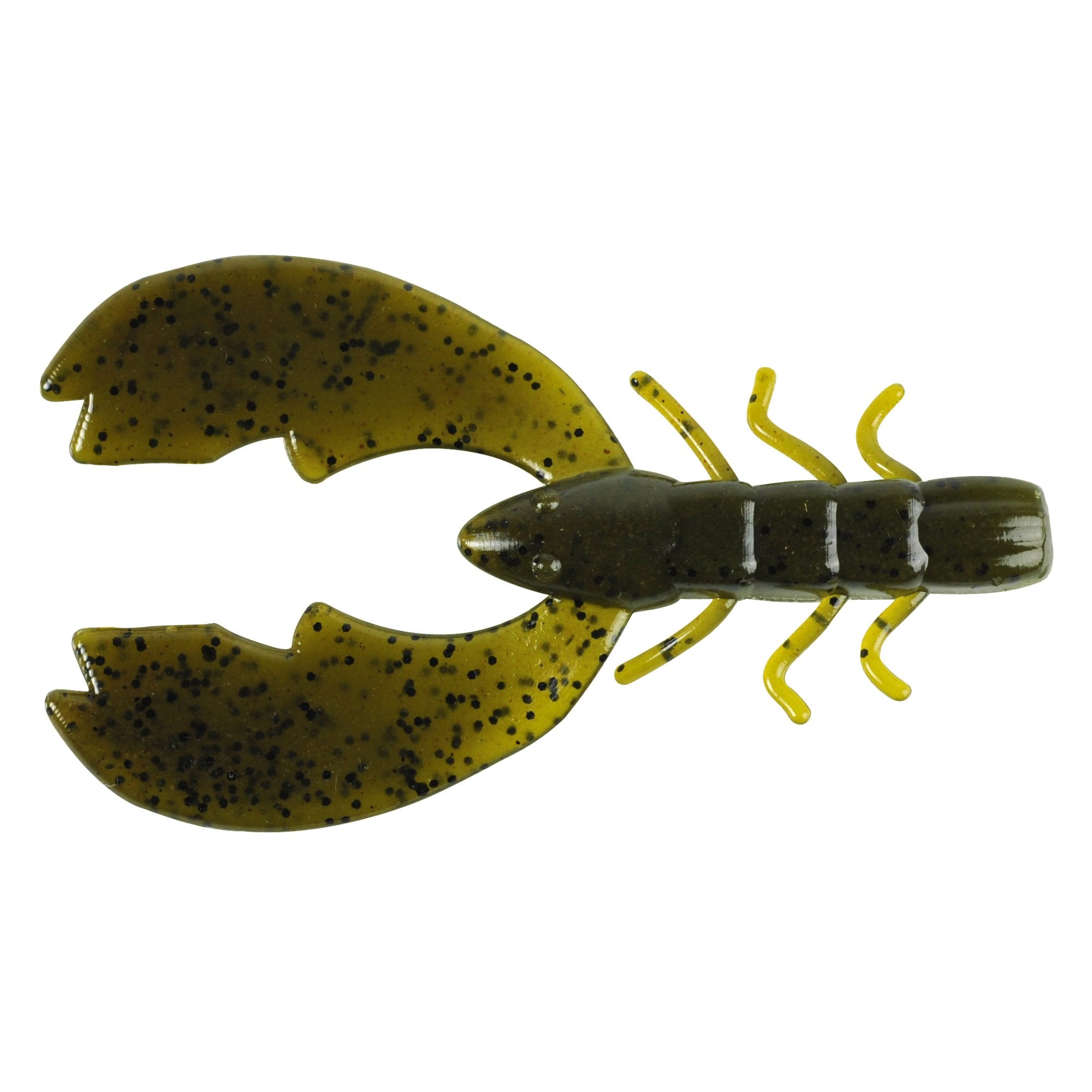 Berkley PowerBait Chigger Craw Green Pumpkin 4in hero shot emphasizes bass-ready scent and action