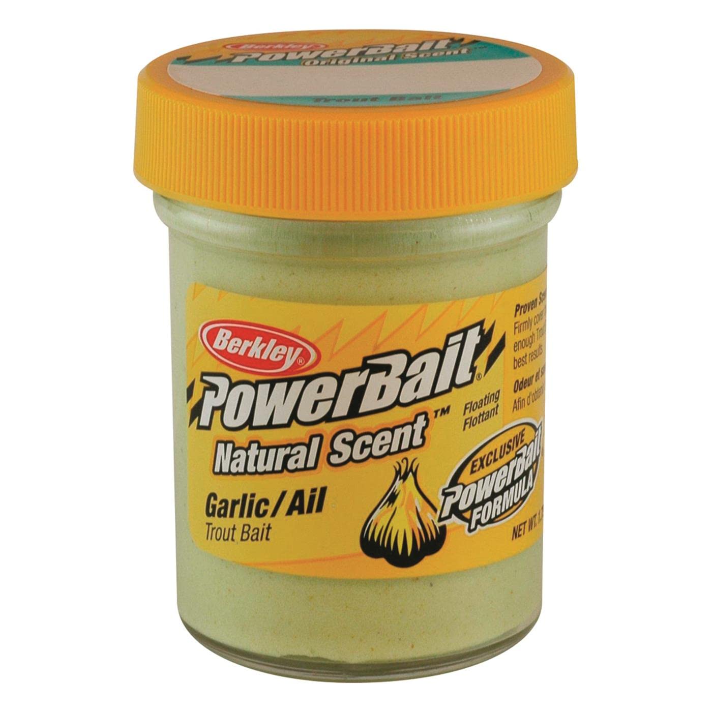Berkley PowerBait corn yellow trout bait in tackle box ready for quick casts