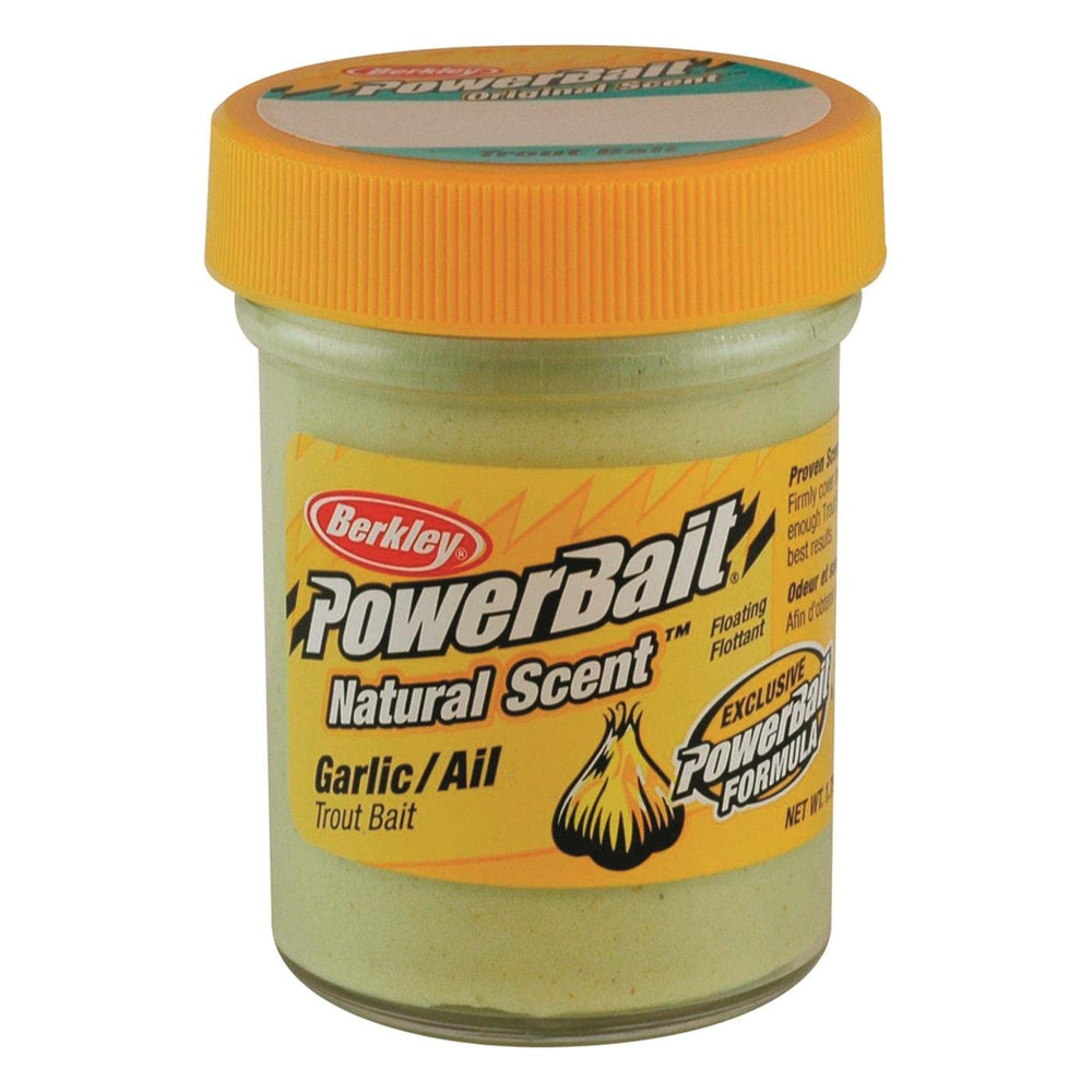 Berkley PowerBait corn yellow trout bait in tackle box ready for quick casts