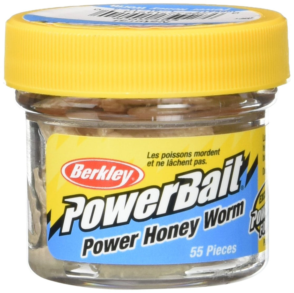Berkley PowerBait Power Honey Worm in natural color with lifelike profile for panfish.