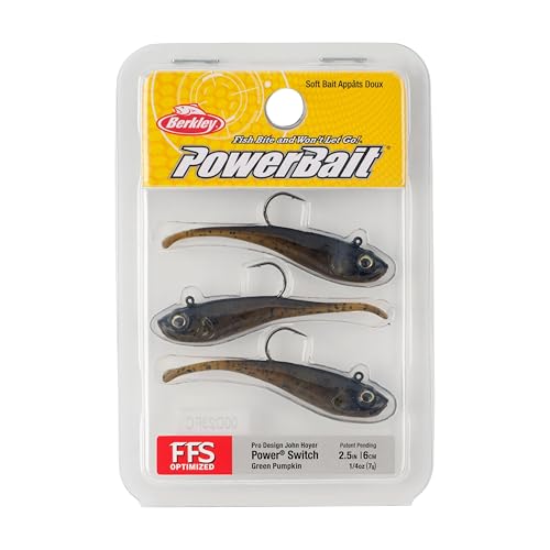 Pre-rigged Berkley PowerBait Power Switch with Fusion19 hook for quick, ready-to-fish setup.