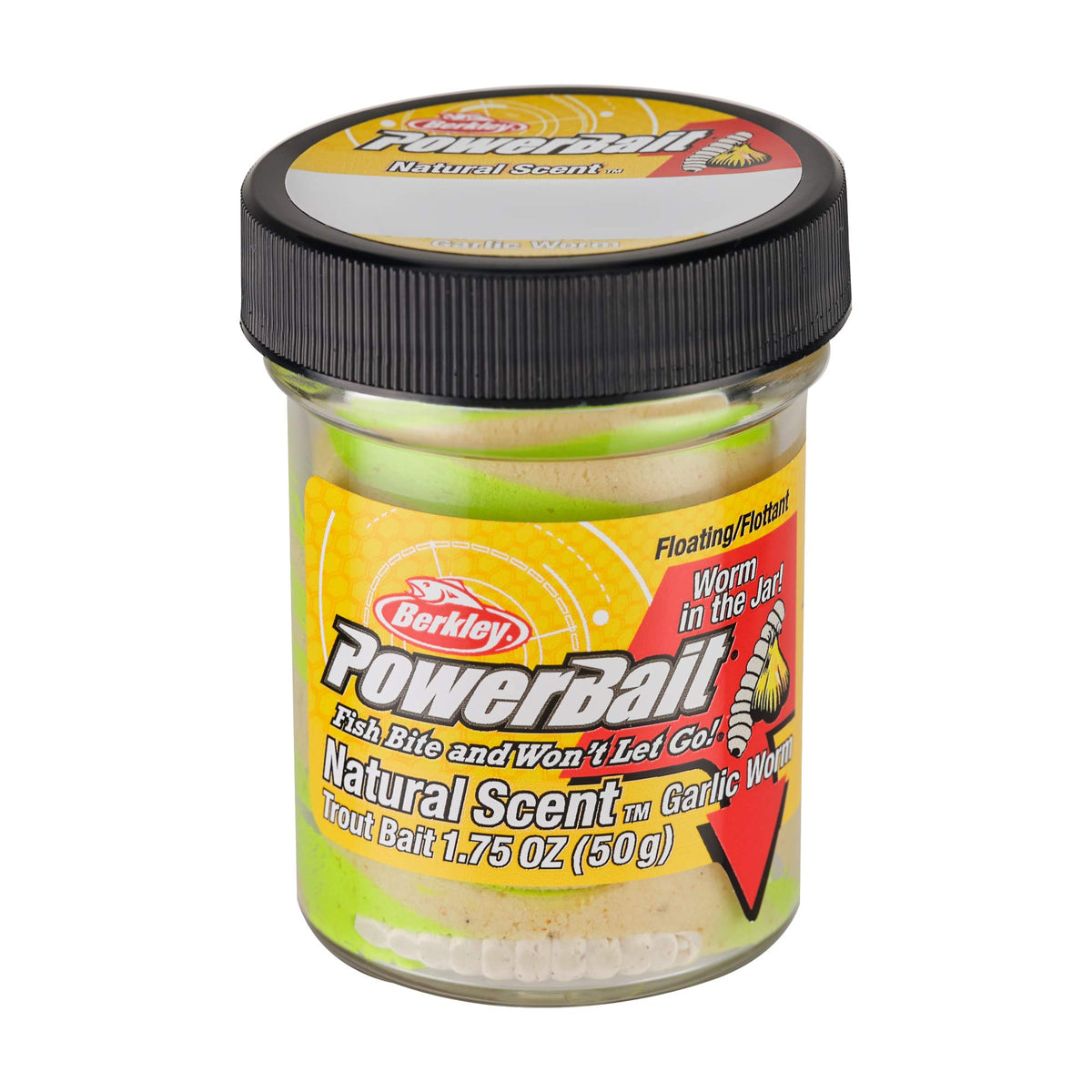 Berkley PowerBait Tequila Lime dough closeup highlighting the live-bait scent for trout attraction.