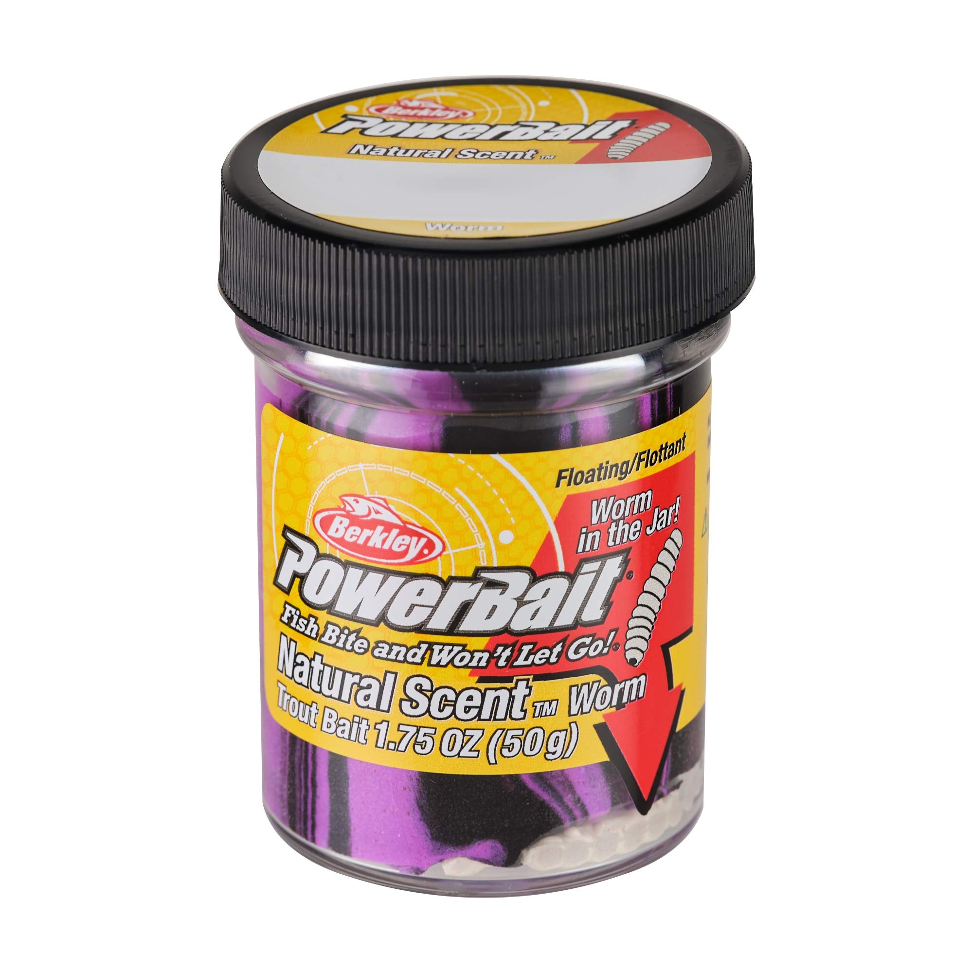 Berkley PowerBait Tequila Sunrise bait in the jar ready for trout fishing
