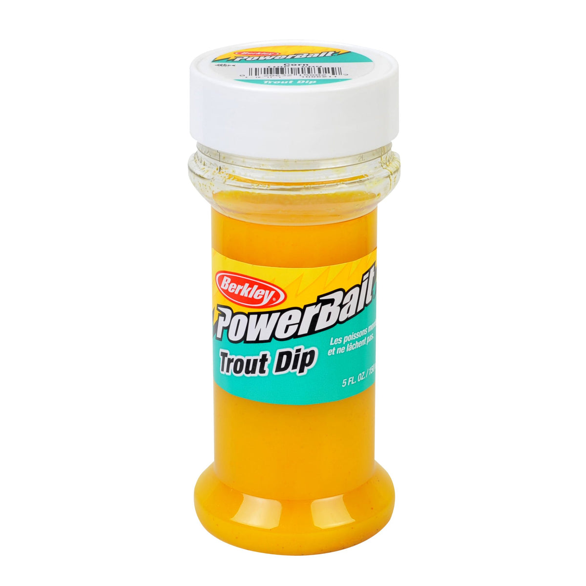 Berkley PowerBait Trout Dip with Corn attracts trout using a strong scent for longer holds