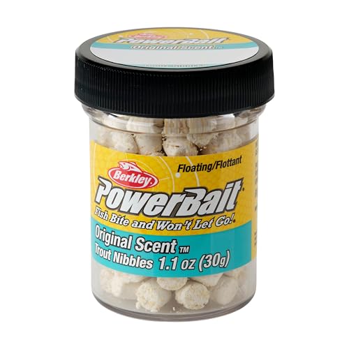 Berkley PowerBait Trout Nibbles on-hook durability in swift currents.