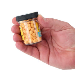 Berkley PowerBait Trout Nibbles peach dough bait packaging for long-lasting use.