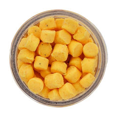 Berkley PowerBait Trout Nibbles yellow color enhancing hatch-match appeal to trout.