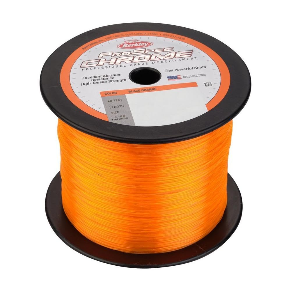 Berkley ProSpec Chrome line under tension demonstrates high strength per diameter for big fish.