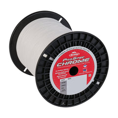 Berkley ProSpec 100lb white hollow braid for saltwater visibility.
