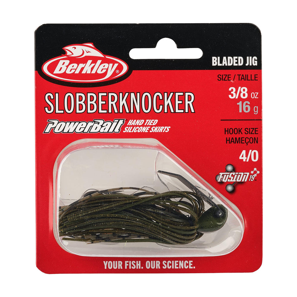 Berkley SlobberKnocker Jig angled shot demonstrates lifelike swimming action