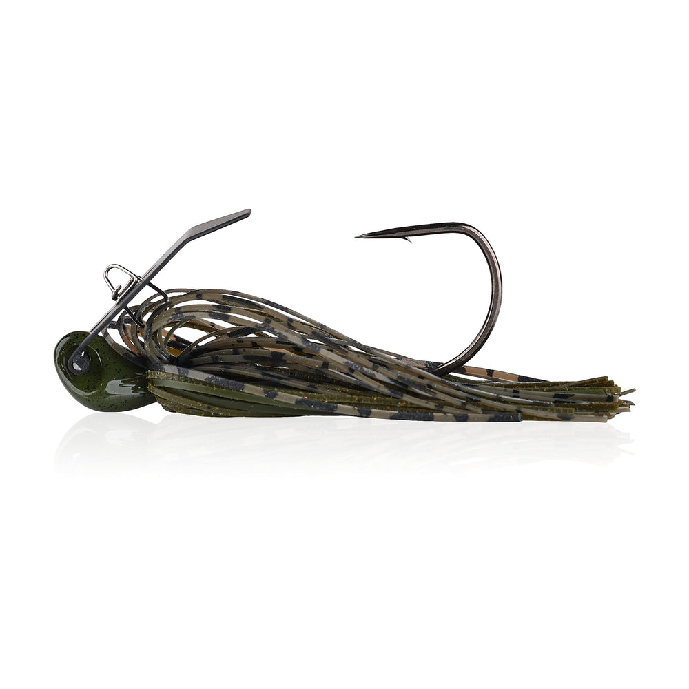 Berkley SlobberKnocker Jig in Green Pumpkin 3/8 oz, ready for bass casting