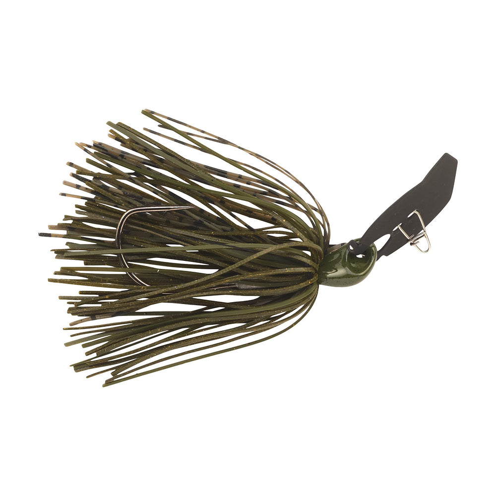 Berkley SlobberKnocker Jig hook detail highlights durable construction for tough bass strikes