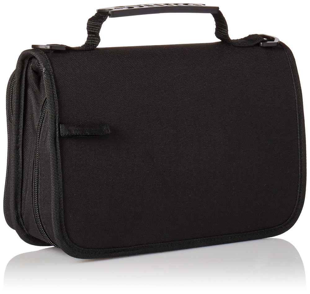 Inside view with seven heavy-duty sleeves for soft bait bags