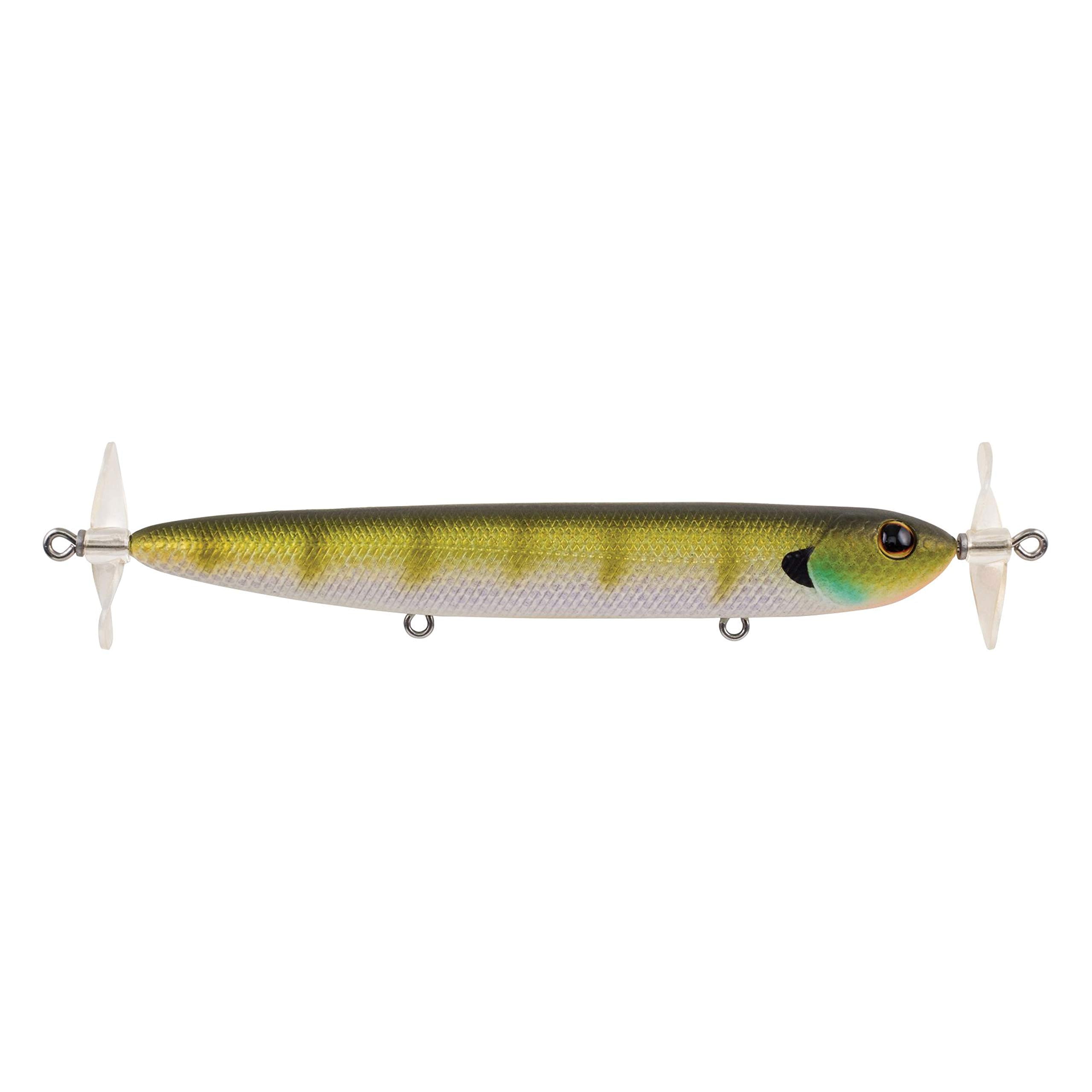 Berkley Spin Bomb topwater lure MF Bluegill with cupped props for surface disruption.