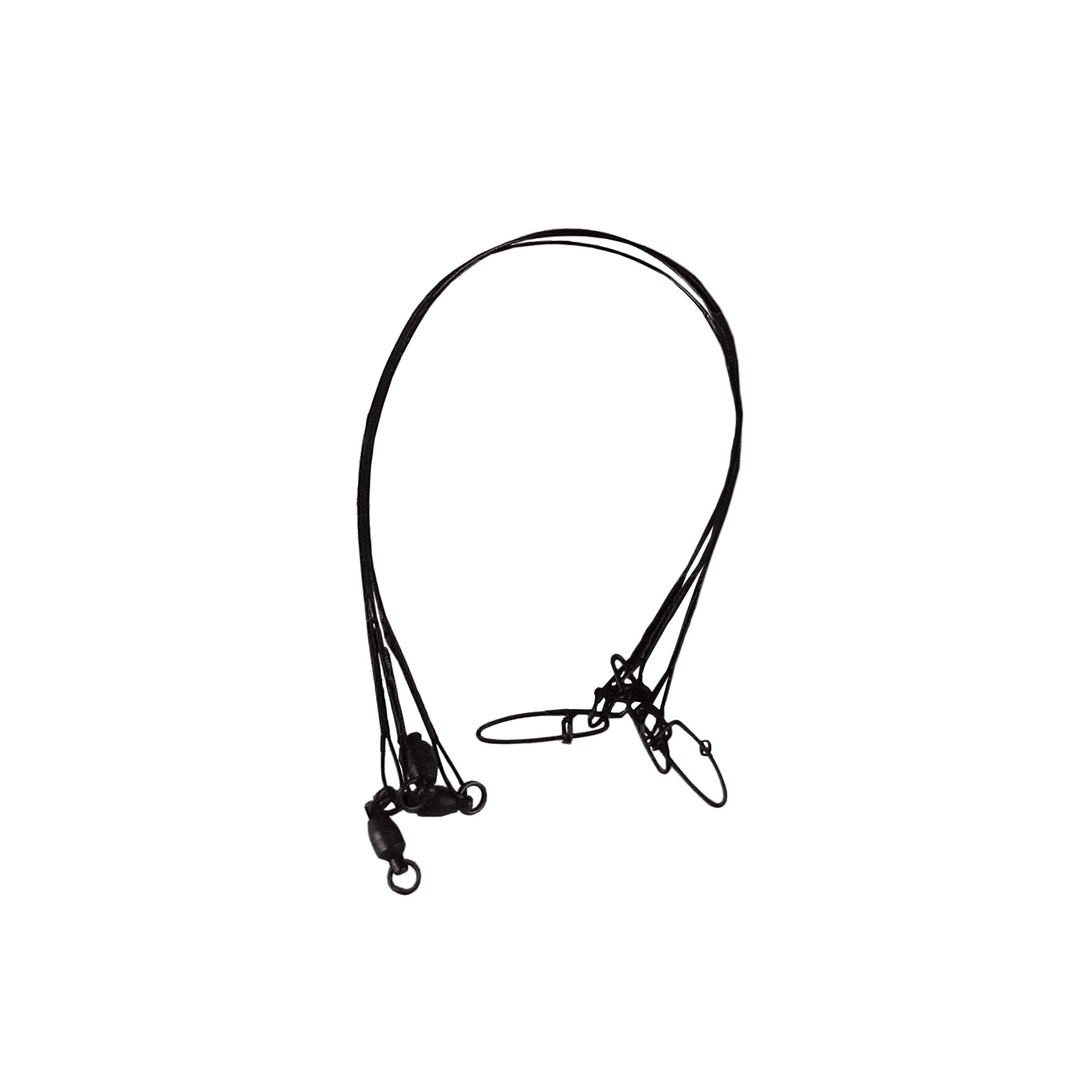 Berkley Steelon leader with McMahon swivel and cross-lok snap for strong, reliable action.