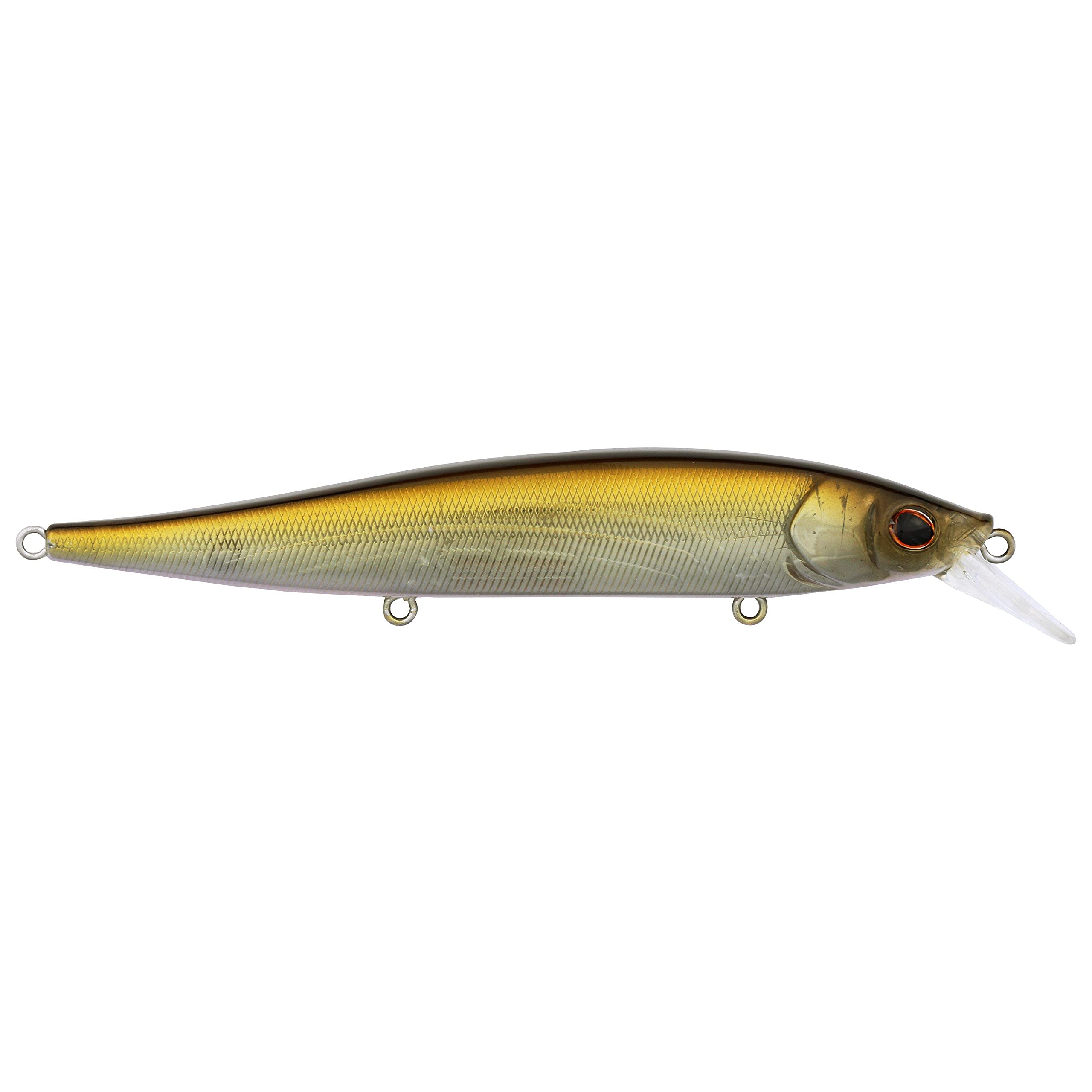 Berkley Stunna Bronzeback 112mm jerkbait with lifelike action to trigger bites.