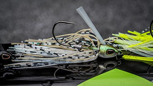 Berkley Swim Jig with 3D-eye detail enhances lure presence.