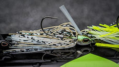 Berkley Swim Jig with 3D-eye detail enhances lure presence.