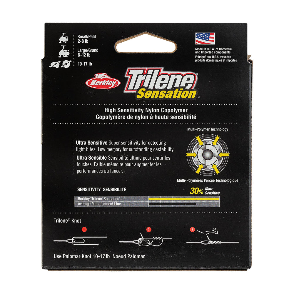Close-up Berkley Trilene Sensation Clear 4lb mono line