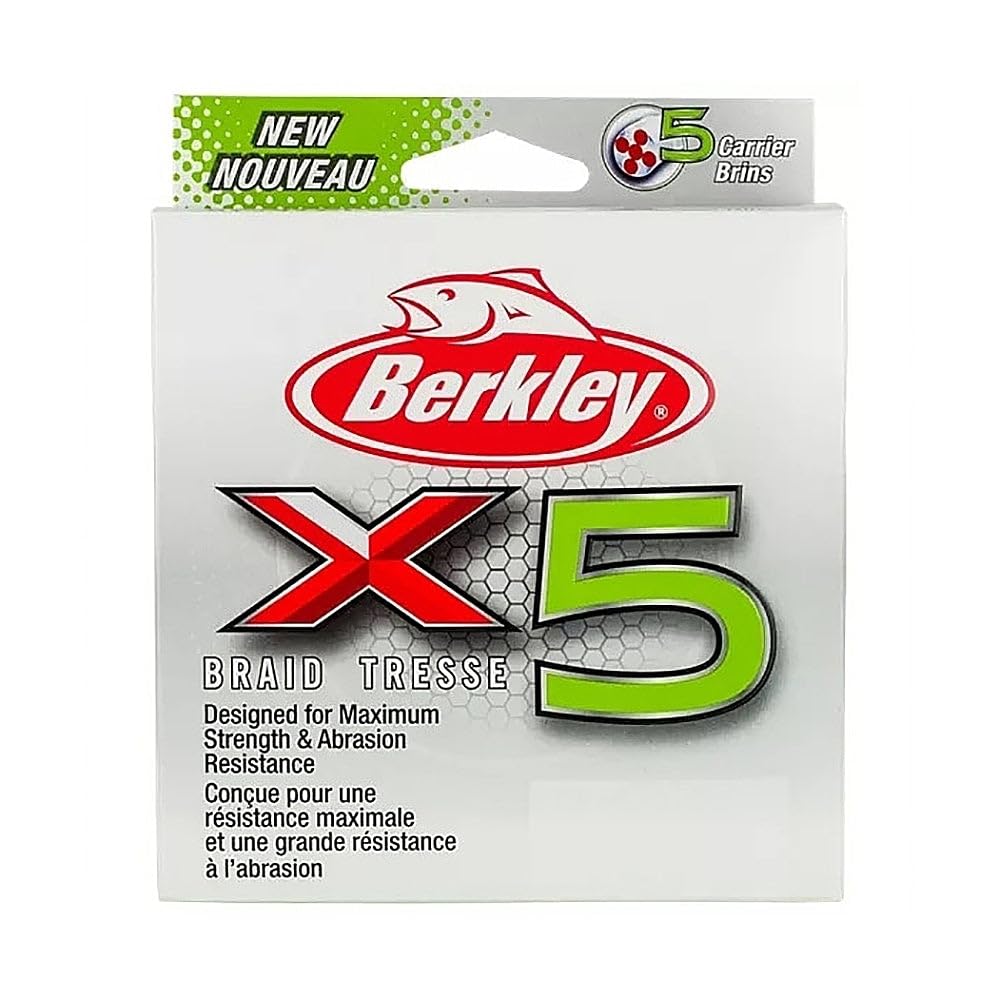 Berkley x5 Braid 2188 yd spool supports long casts and endurance.