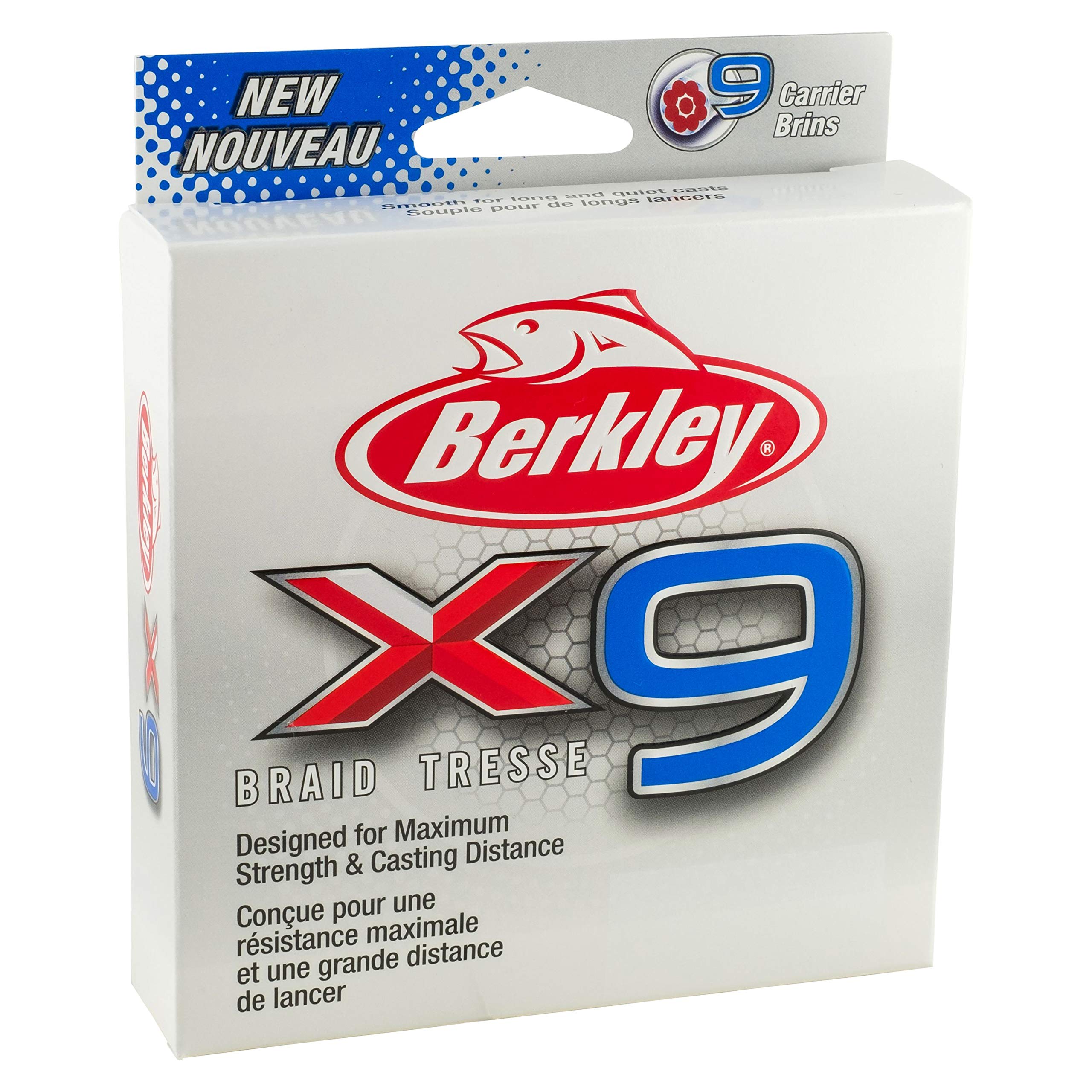 Berkley x9 Braid Crystal close-up weave shows durable 9-strand construction.