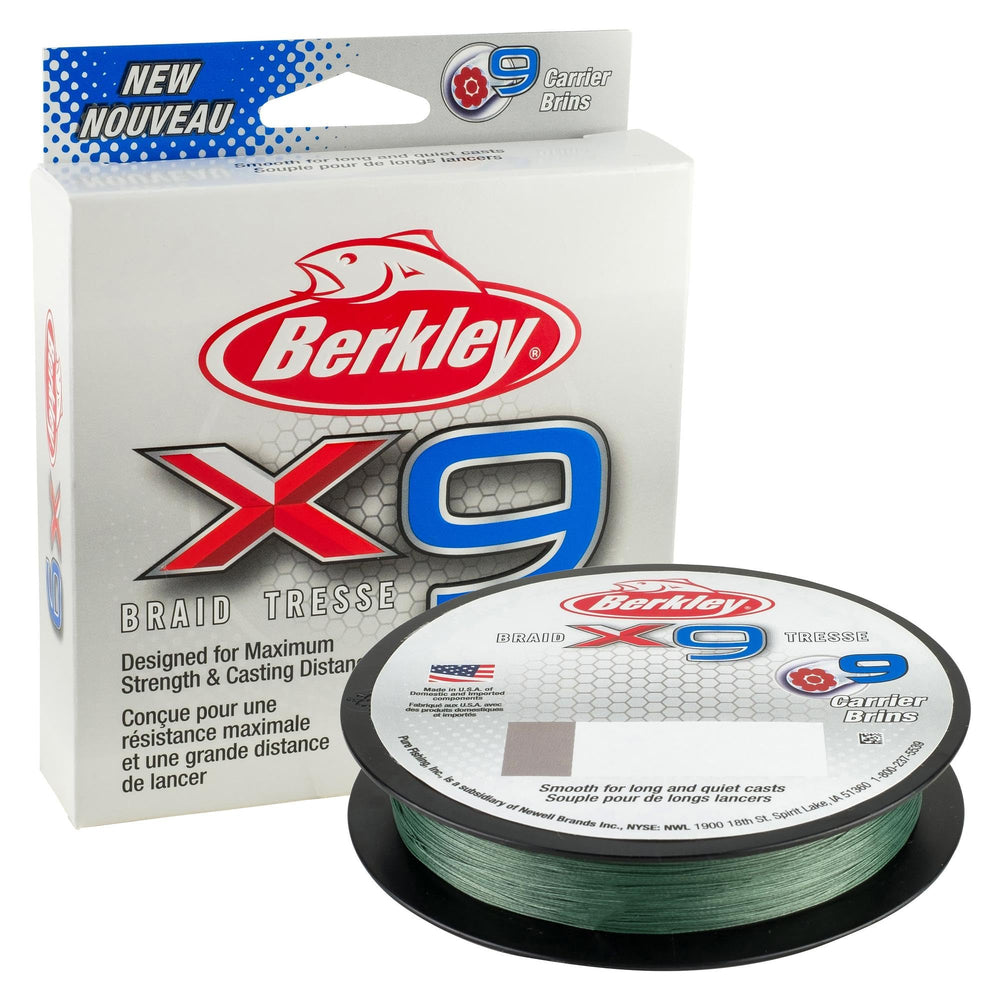 Berkley X9 Braid on spool demonstrates durable casting and knot strength.