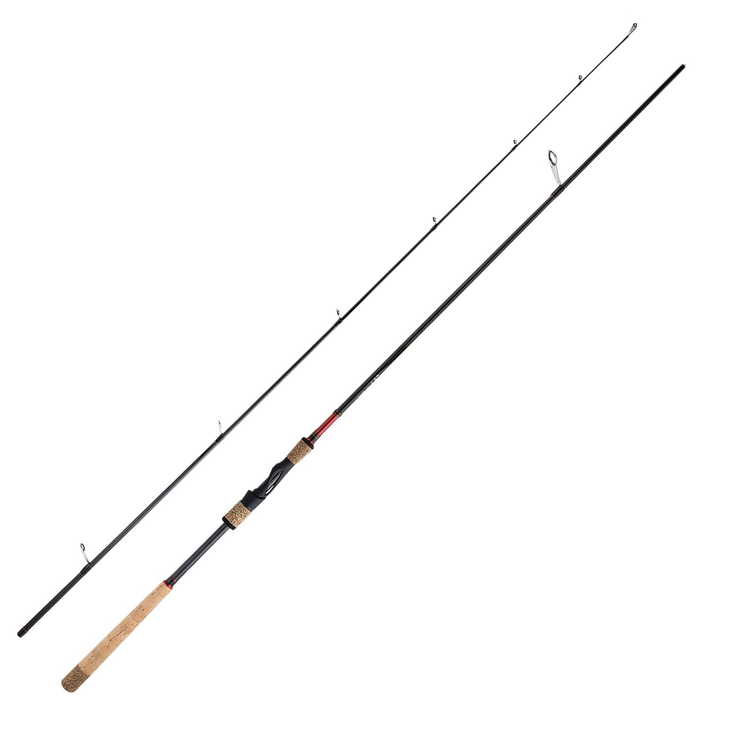 Berrypro Knight's Sword ergonomic reel seat and cork handle on spinning rod