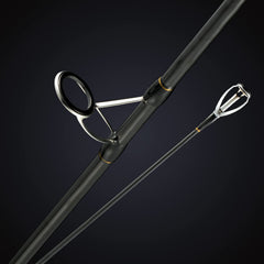 Berrypro Striper Killer Rod in surf setting ready for inshore striped bass encounters.