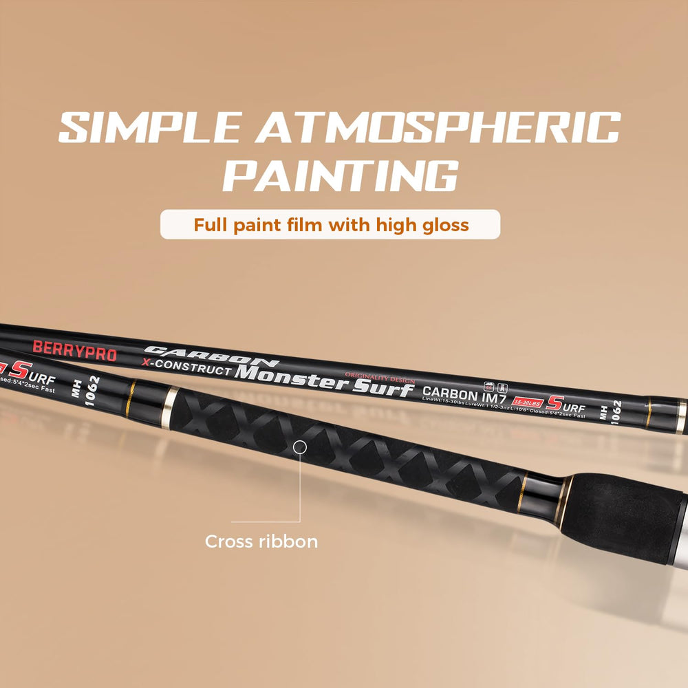 Berrypro 12ft surf rod full-length emphasizes long-cast potential