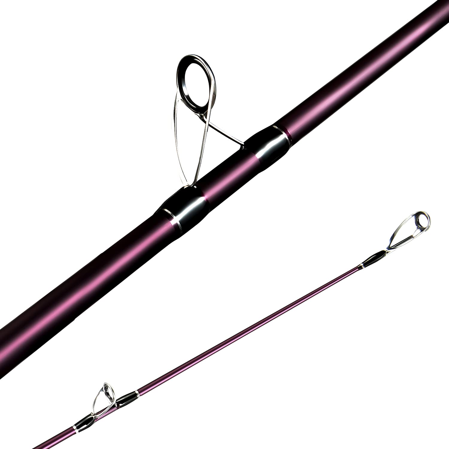 Berrypro Surf Spinning Rod ceramic-ring guides improve long-distance line flow.