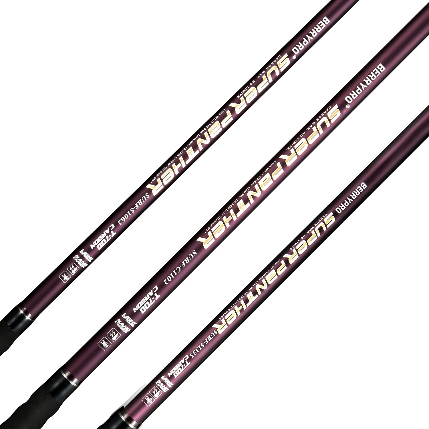 Berrypro Surf Spinning Rod EVA grips offer comfort during extended sessions.