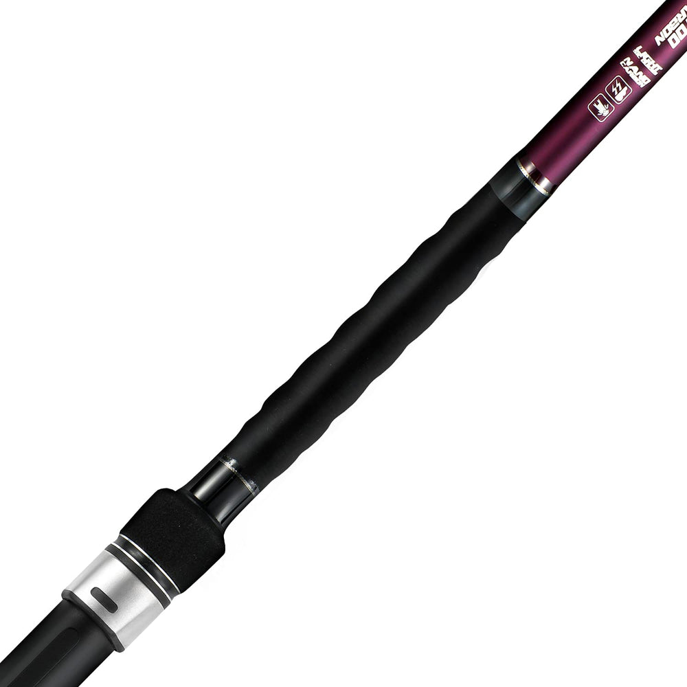 Berrypro Surf Spinning Rod textured carbon-fiber surface enhances grip and durability.