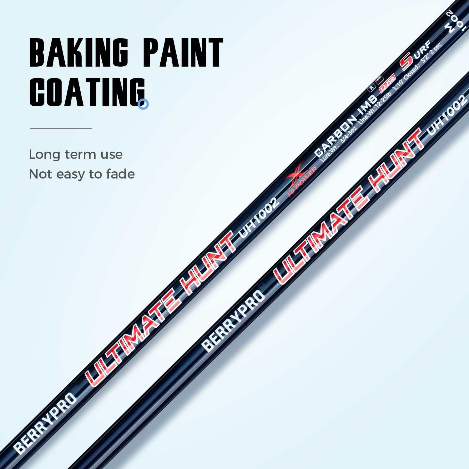 Close-up of Fuji guides on Berrypro surf rod